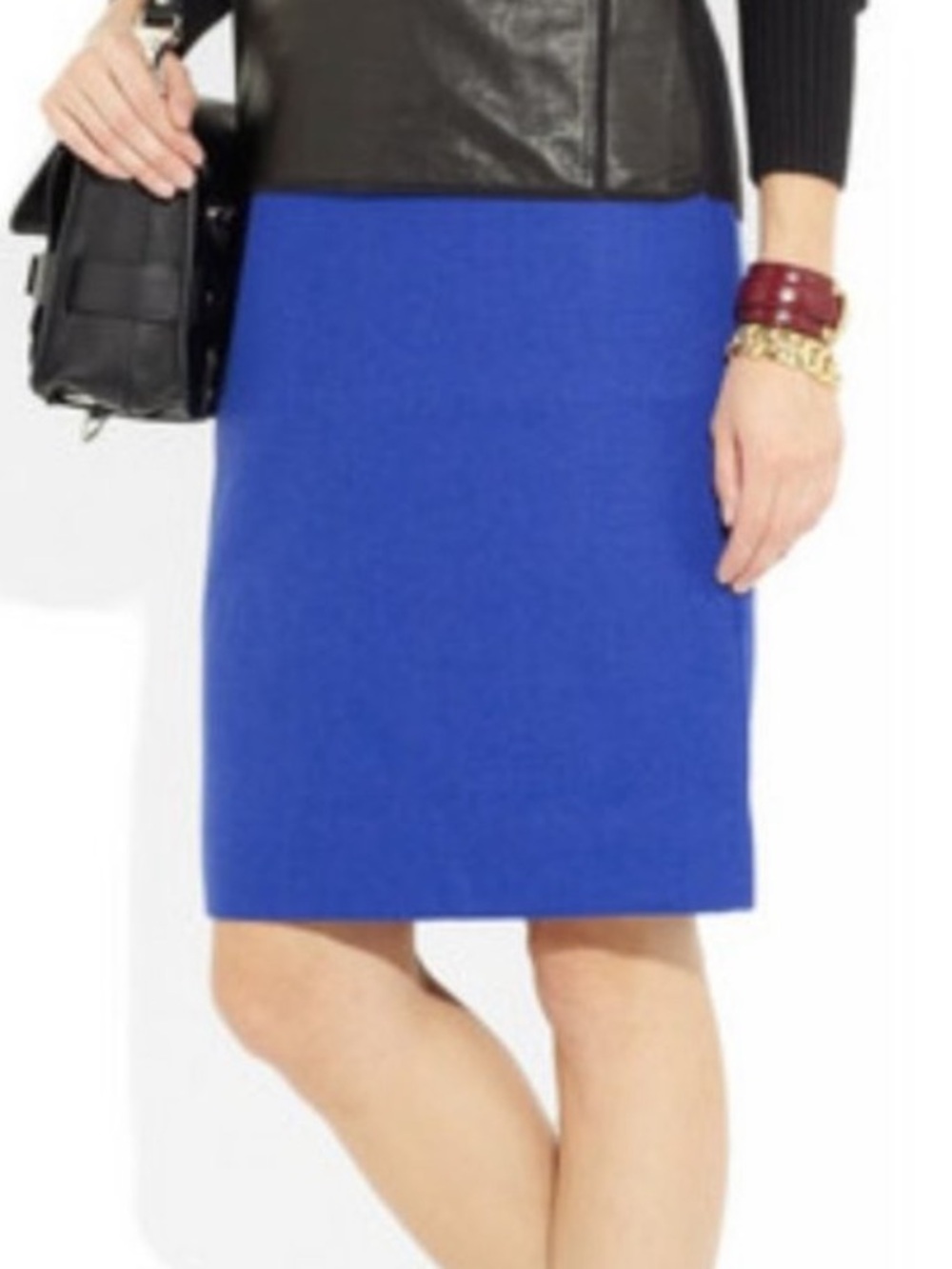 J. Crew Blue Double-Serge Wool A-Line Skirt - Size 10